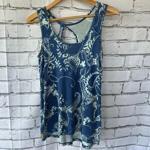 Preowned Lole Yoga Tank Blue Paisley Medium